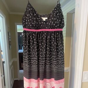 Black and Pink Floral Dress